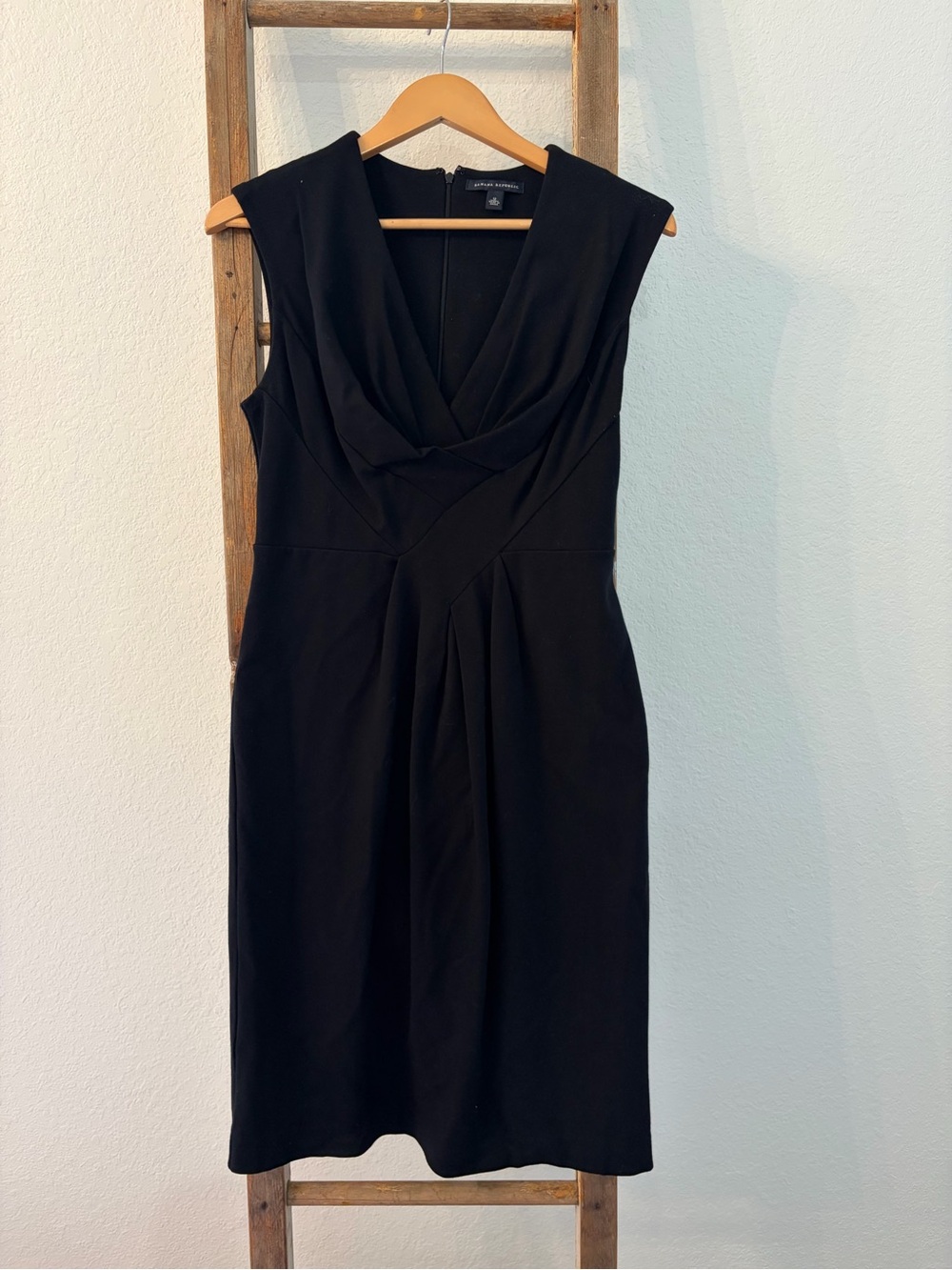 Banana Republic Black Sleeveless V-Neck Dress